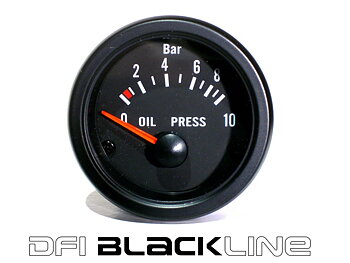 DFI BLACKLINE UNIVERSAL METER GAUGE 52MM- OIL PRESSURE (BAR)