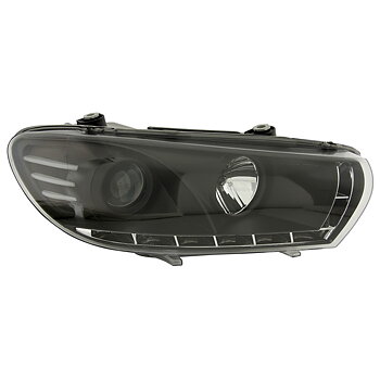VW SCIROCCO 08+ STRÅLKASTARE SET DRL SVARTA (ELEKTRISKA)