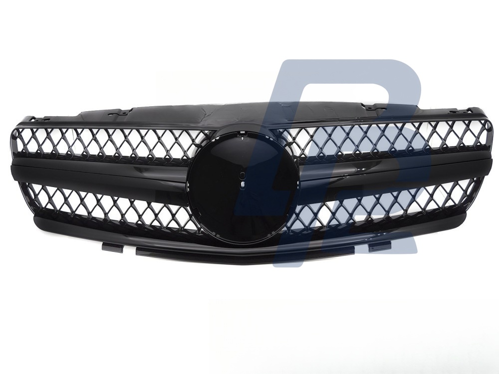 Grille Sport Gloss Black for Mercedes SL R230 2001–2006 - 5