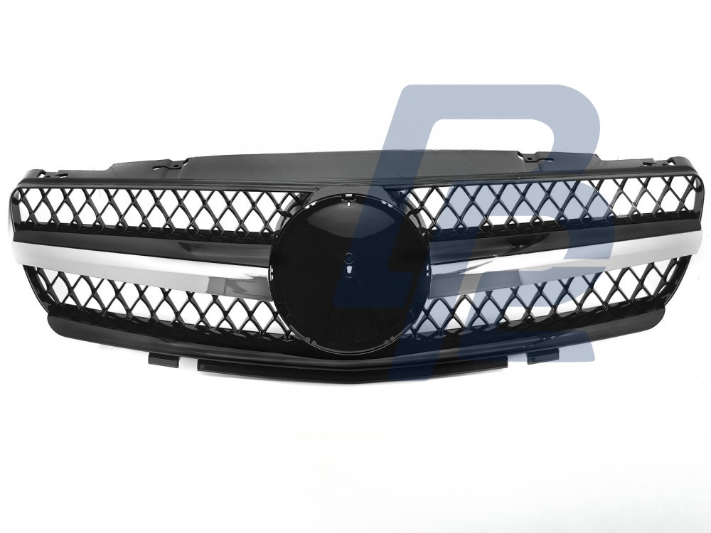 Grille Sport Black/Chrome for Mercedes SL R230 2001–2006 - 4