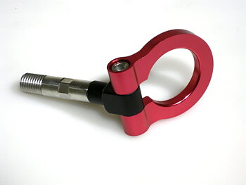 UNIVERSAL FOLD DOWN TOW HOOK RED ANODIZED M18X2,5