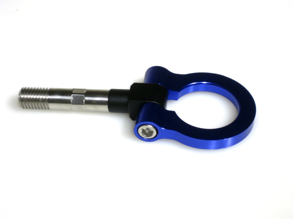 UNIVERSAL FOLD DOWN TOW HOOK BLUE ANODIZED M18X2,5 - 2