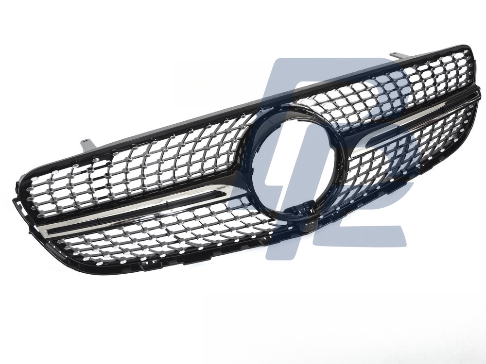 Grille Diamond Black/Chrome with Camera Hole for Mercedes GLC W253 2015–2018 - 2