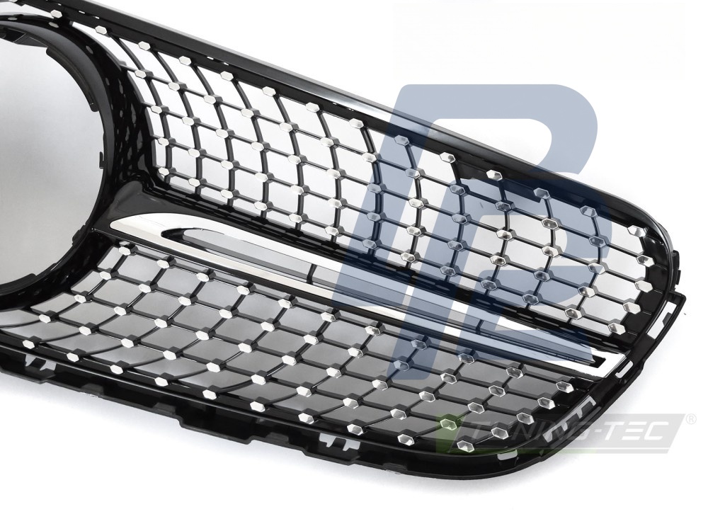 Grille Diamond Black/Chrome with Camera Hole for Mercedes GLC W253 2015–2018 - 4