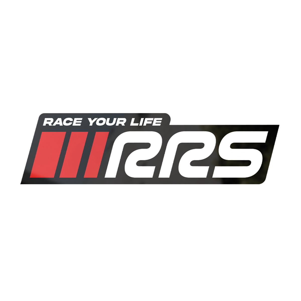 RRS RACE YOUR LIFE BLACK STICKER SMALL MODEL