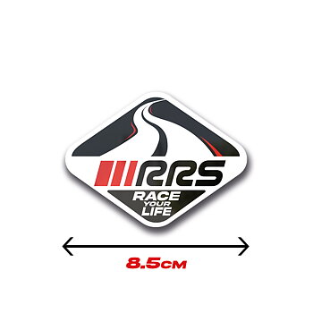 AUTOCOLLANT RRS LOSANGE TRACK BLANC