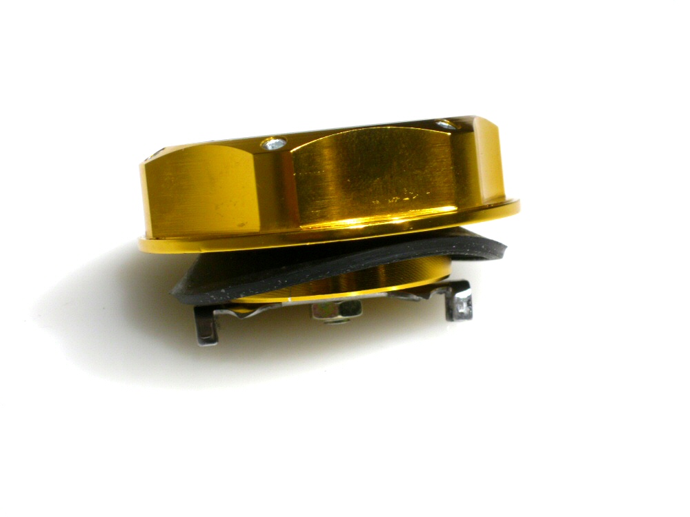 UNIVERSAL MITSUBISHI RALLIART STYLE OIL CAP TYPE 2 GOLD - 3