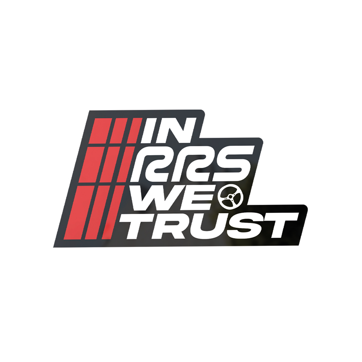 IN RRS WE TRUST BLACK STICKER