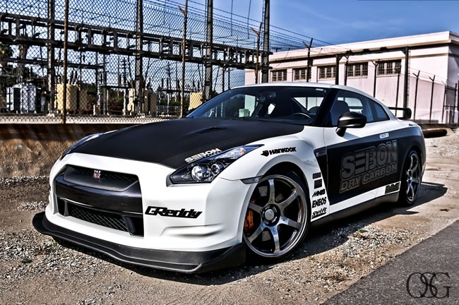 NISSAN SKYLINE R35 GTR 08+ SEIBON SS CARBON FRONTLIP - 2