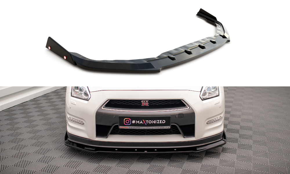 Front Splitter + Flaps Nissan GTR R35 1st Facelift