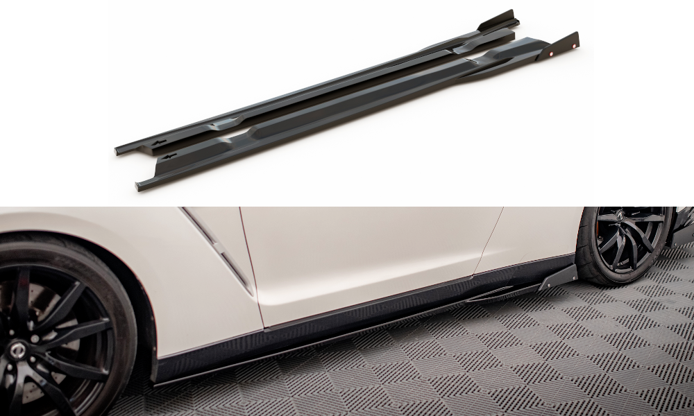 Side Skirts Diffusers + Flaps Nissan GTR R35 1st Facelift - bluepower.se