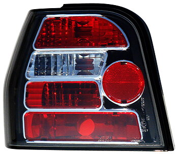 VW POLO 86C 90-94 TAILLIGHTS SET BLACK