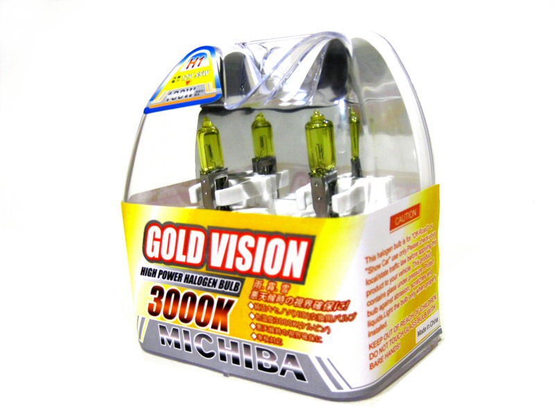 GOLDVISION JDM 3000K YELLOW H1 55W/12V BULB SET (2X) - 2
