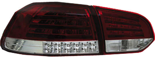 VW GOLF 6 LED TAILLIGHTS SET RED/CLEAR