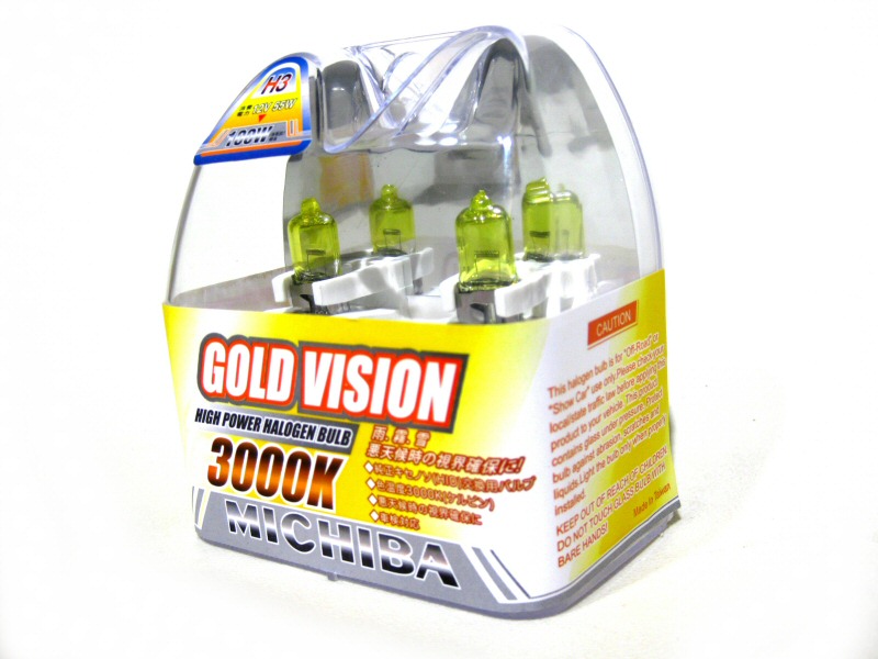 GOLDVISION JDM 3000K YELLOW H3 55W/12V BULB SET (2X) - 2