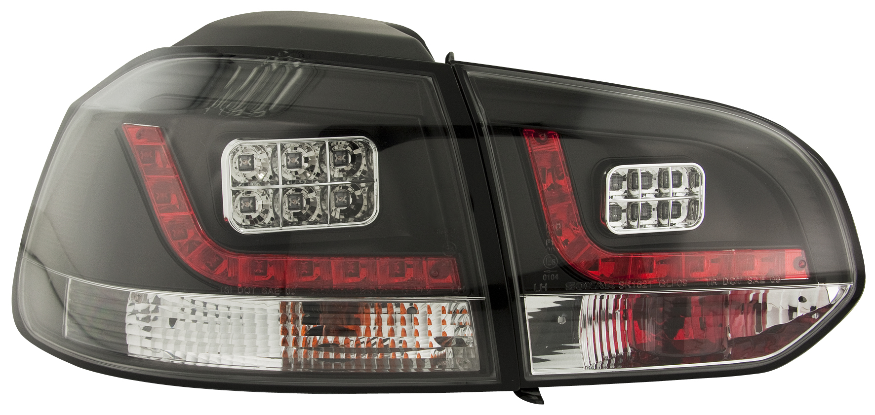 VW GOLF 6 LED TAILLIGHTS SET BLACK