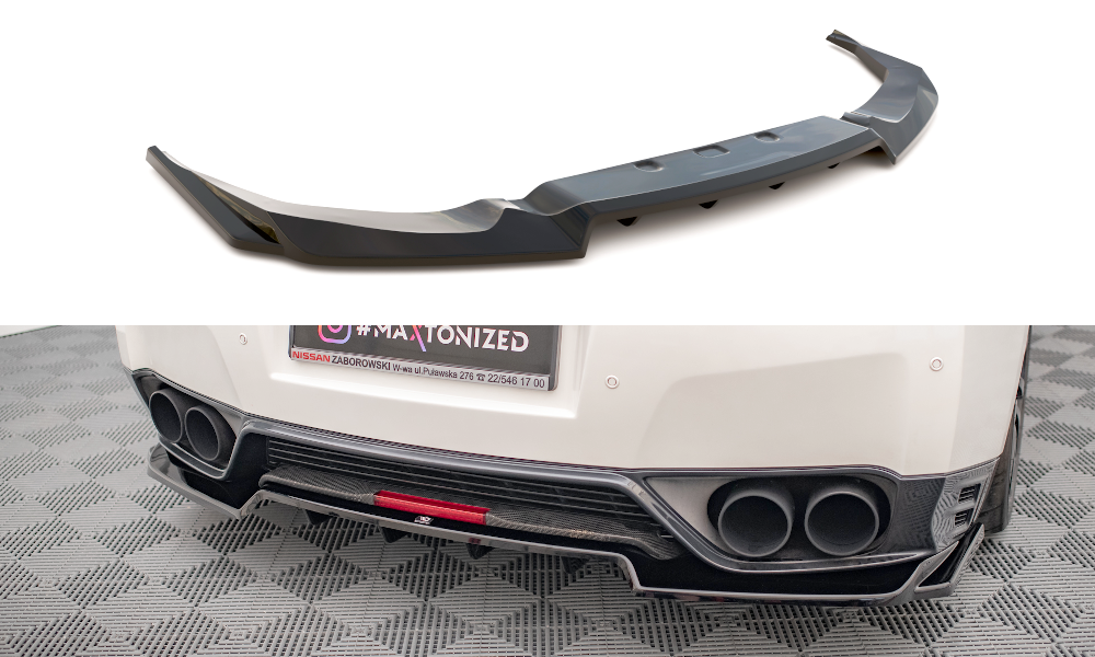 Central Rear Splitter (Vertical Bars) Nissan GTR R35 1st Facelift