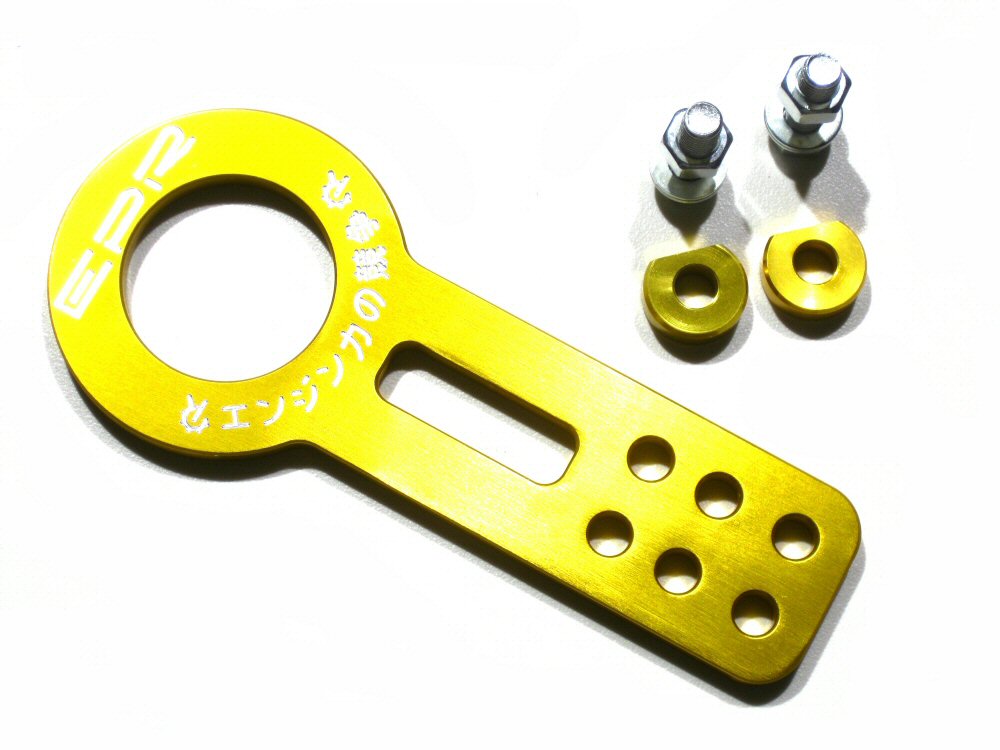 UNIVERSAL EPR ALUMINUM FRONT TOW HOOK GOLD ANODIZED