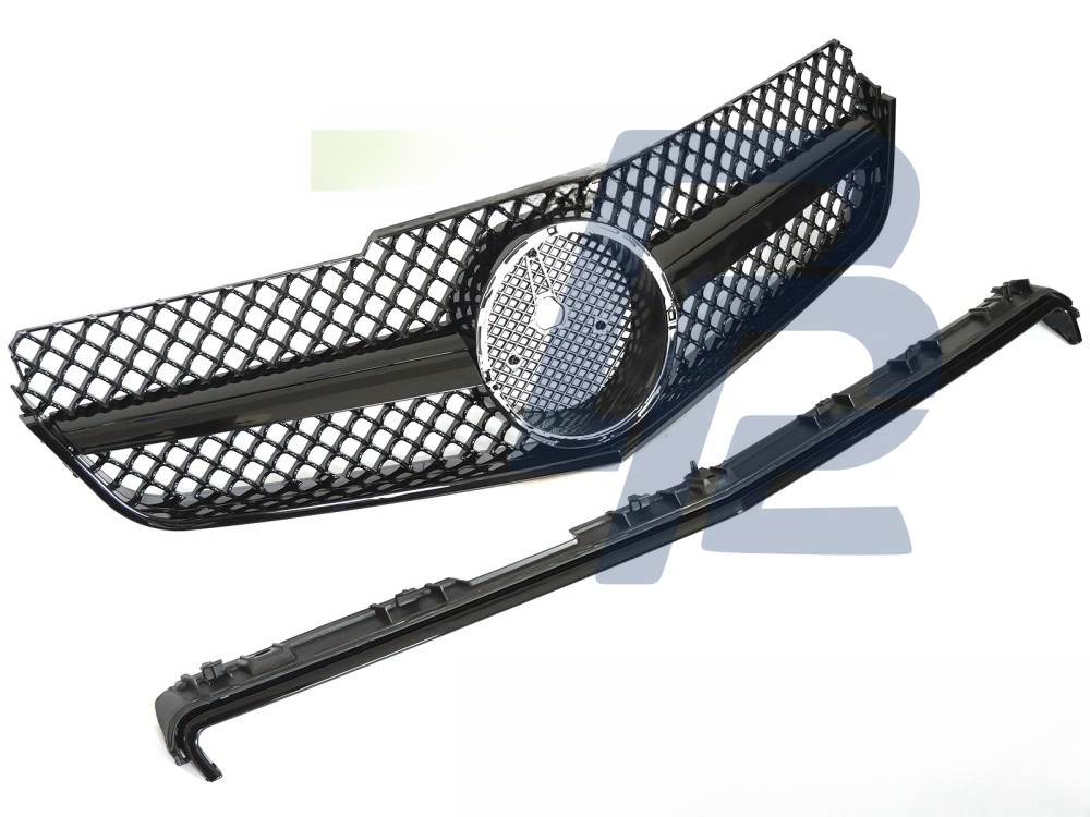 Grille Sport Gloss Black for Mercedes C207 A207 2009–2013 - 3