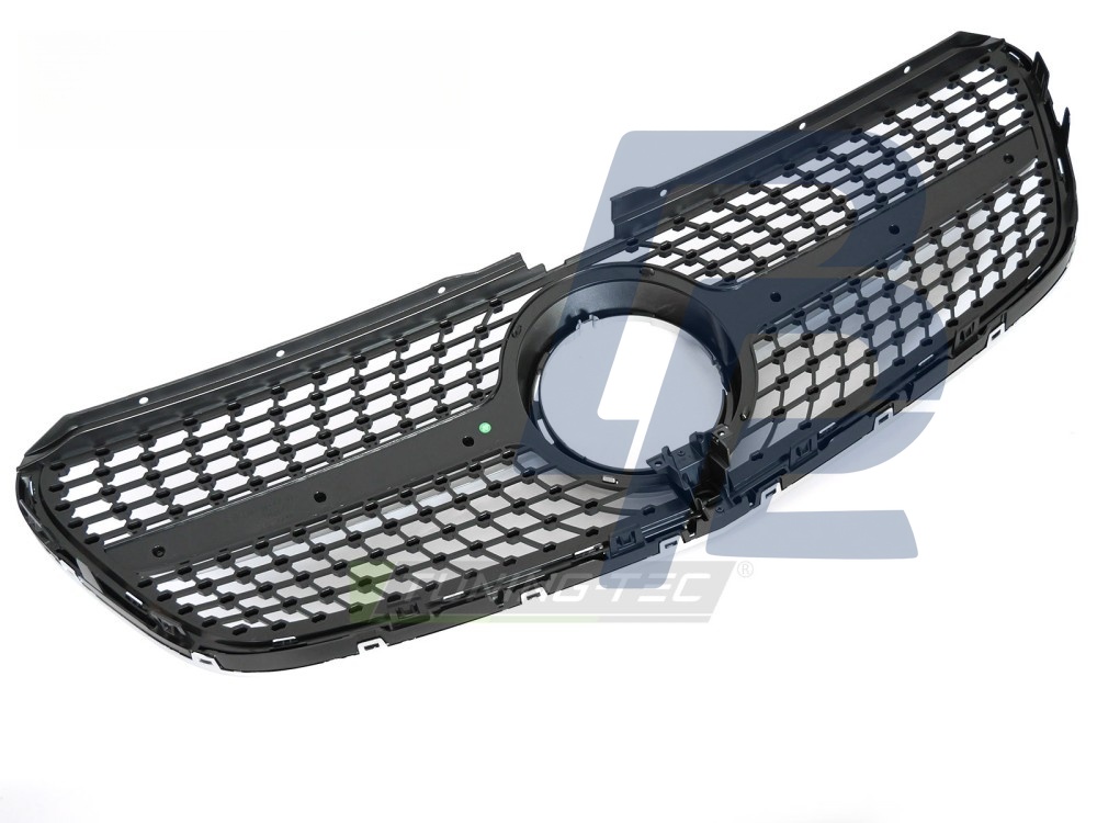 Grille Diamond Silver Black for Mercedes V-Class W447 2014–2019 - 5