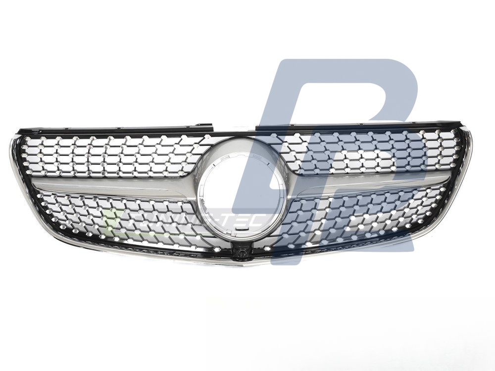 Grille Diamond Silver Black for Mercedes V-Class W447 2014–2019 - 4