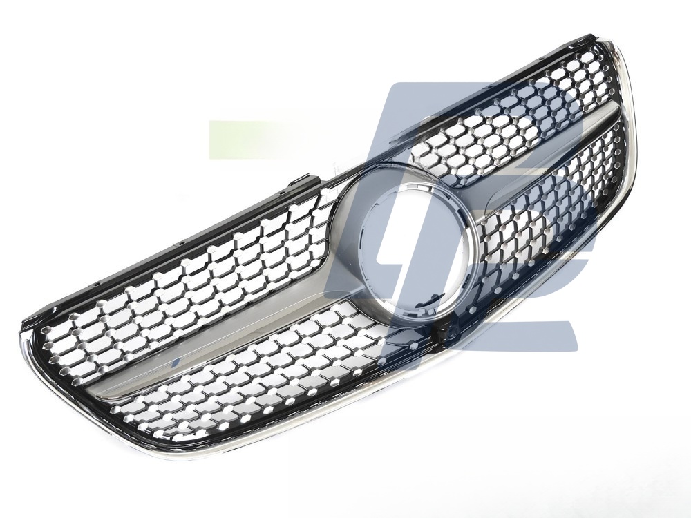 Grille Diamond Silver Black for Mercedes V-Class W447 2014–2019 - 3