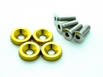 UNIVERSAL EPR M6X20 FENDERS WASHERS 4X GOLD