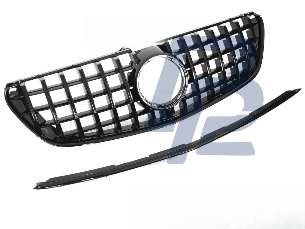Grille Sport Gloss Black for Mercedes V-Class W447 2014–2019 - 4