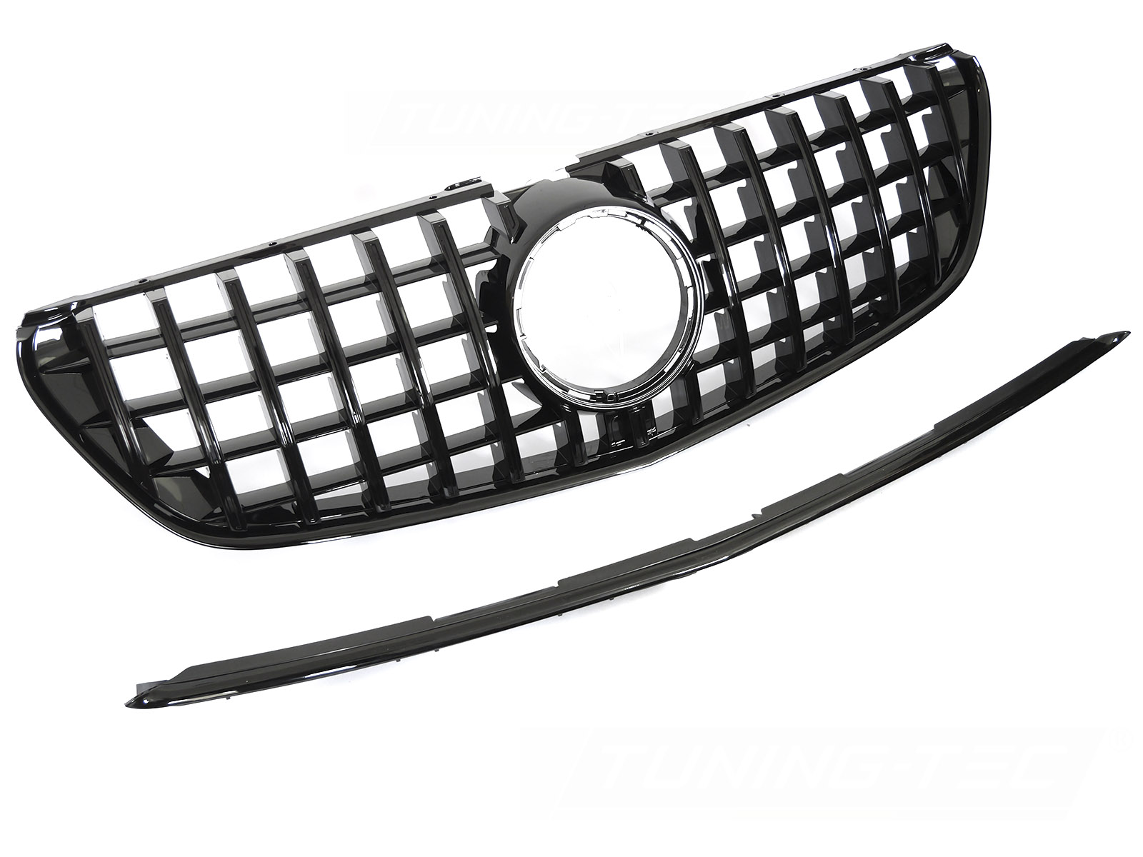 GRILL SPORT BLANK SVART TILL MERCEDES V-CLASS W447 2014-2019