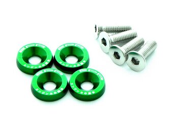 UNIVERSAL EPR M6X20 FENDERS WASHERS 4X GREEN