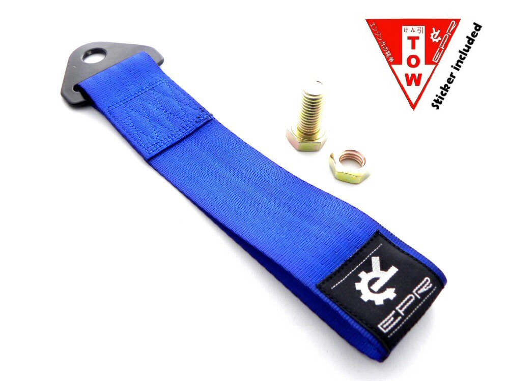 UNIVERSAL EPR TOW HOOK/STRAP 20CM BLUE