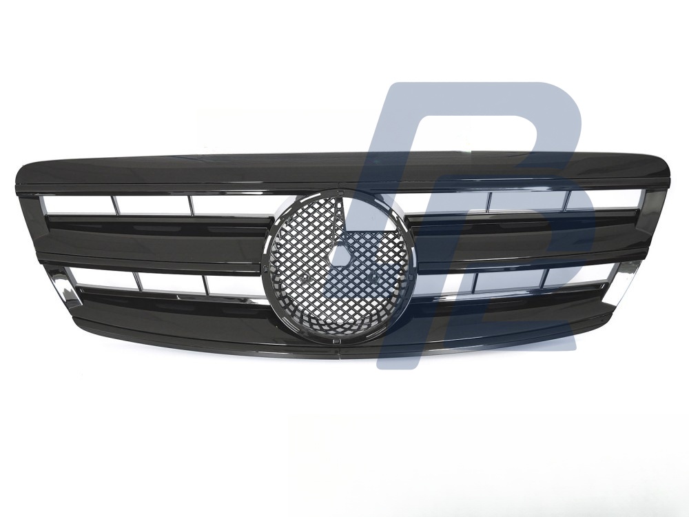 Grille Sport Gloss Black for Mercedes W220 2002–2005 - 3