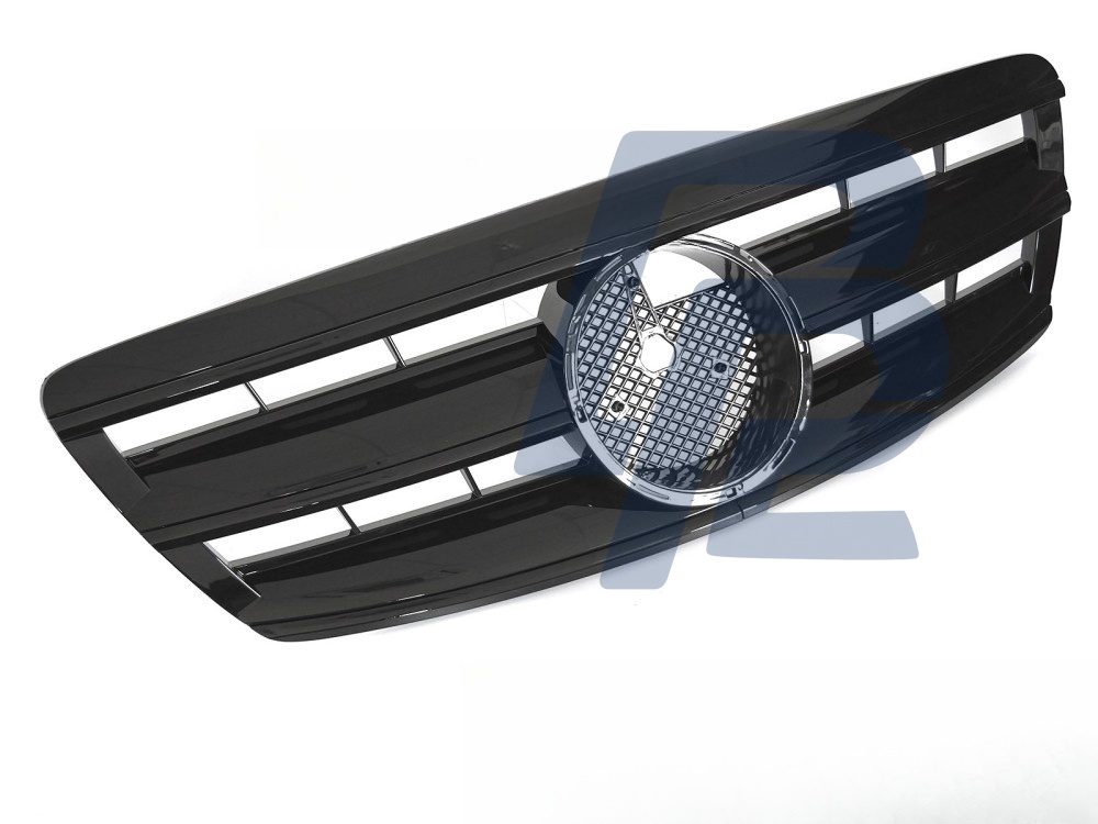 Grille Sport Gloss Black for Mercedes W220 2002–2005 - 4