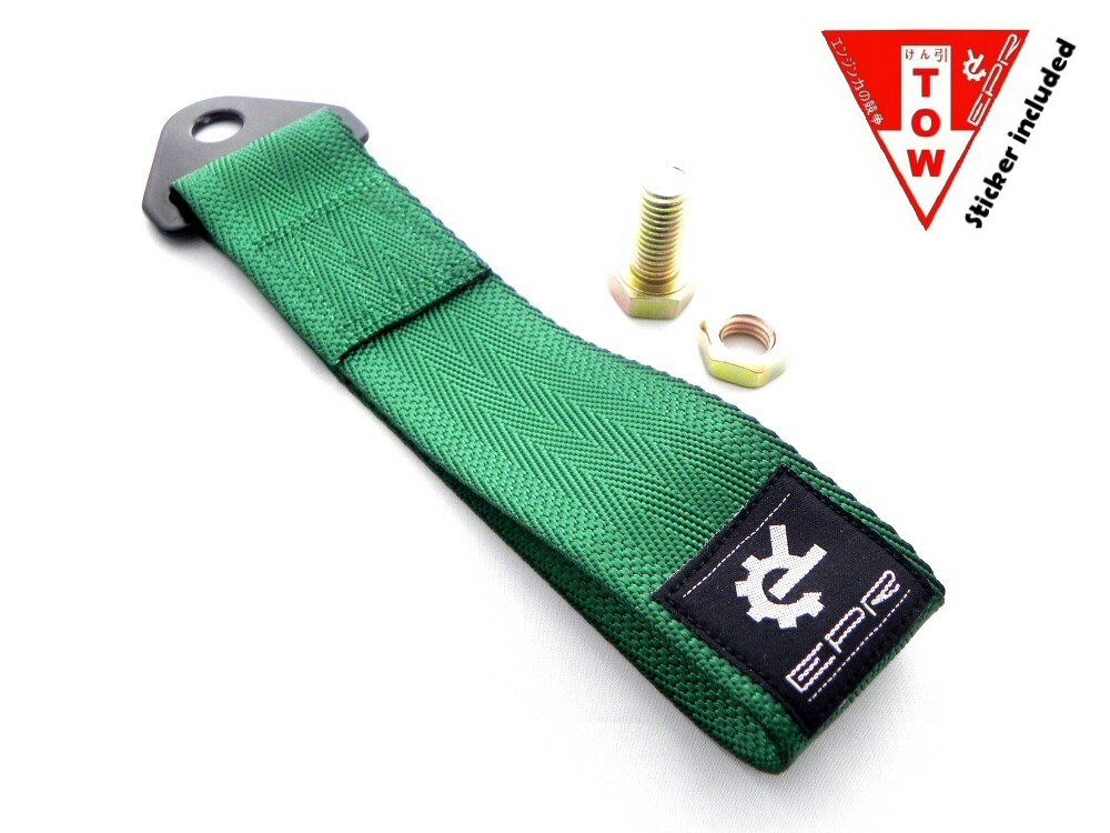 UNIVERSAL EPR TOW HOOK/STRAP 20CM GREEN