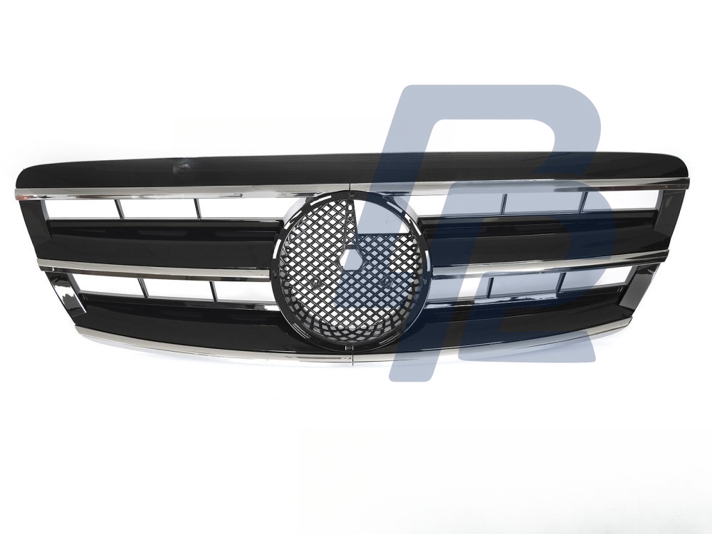 Grille Sport Chrome/Black for Mercedes W220 2002–2005 - 4