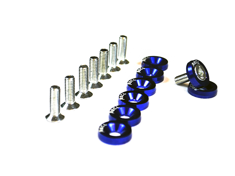 UNIVERSAL M6X18 FENDERS WASHERS BCL BLUE - SET OF 8 - 2