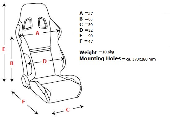 SPL-TUNING UNIVERSAL BUCKET SEAT TK12 BLACK SMALL - 2