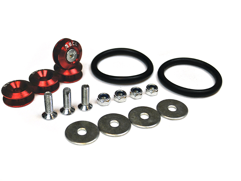 QUICK RELEASE FASTENERS BUMPER/FENDER/TRUNK BCL RED 2X