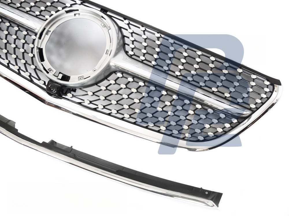 Grille Diamond Silver Black for Mercedes Vito W447 2019–2023 - 2