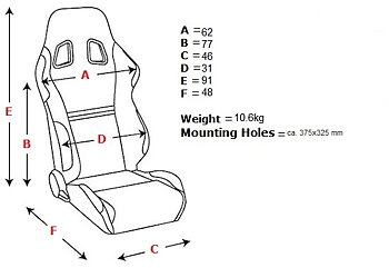 SPL-TUNING UNIVERSAL BUCKET SEAT MODEL BS6 BLACK