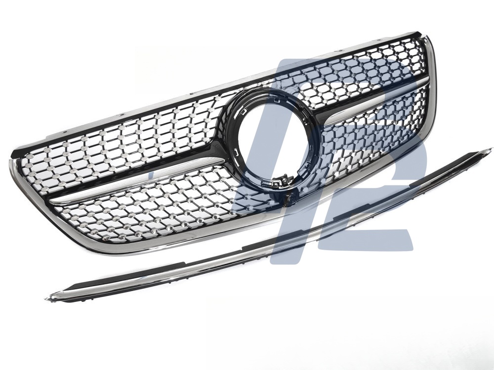Grille Diamond Black/Chrome for Mercedes Vito W447 2019–2023 - 2