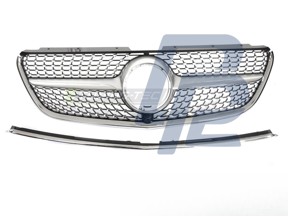 Grille Diamond Silver Chrome for Mercedes Vito W447 2014–2019 - 2