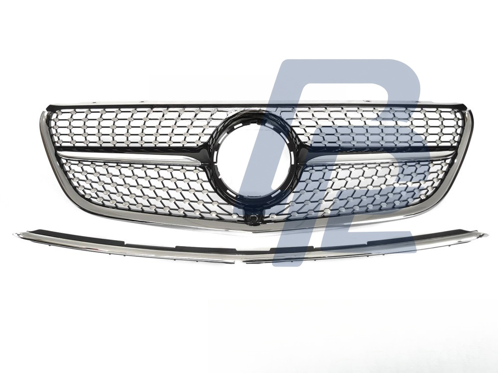 Grille Diamond Black/Chrome for Mercedes Vito W447 2014–2019 - 4