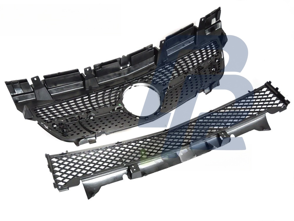 Grille Diamond Silver Chrome for Mercedes SLK R172 2011–2015 - 3