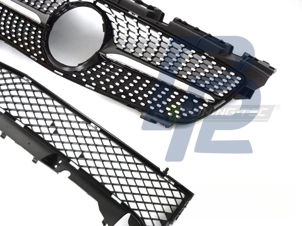 Grille Diamond Black/Chrome for Mercedes SLK R172 2011–2015 - 3