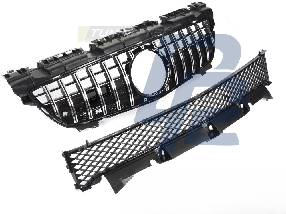 Grille Sport Black/Chrome for Mercedes SLK R172 2011–2015 - 4