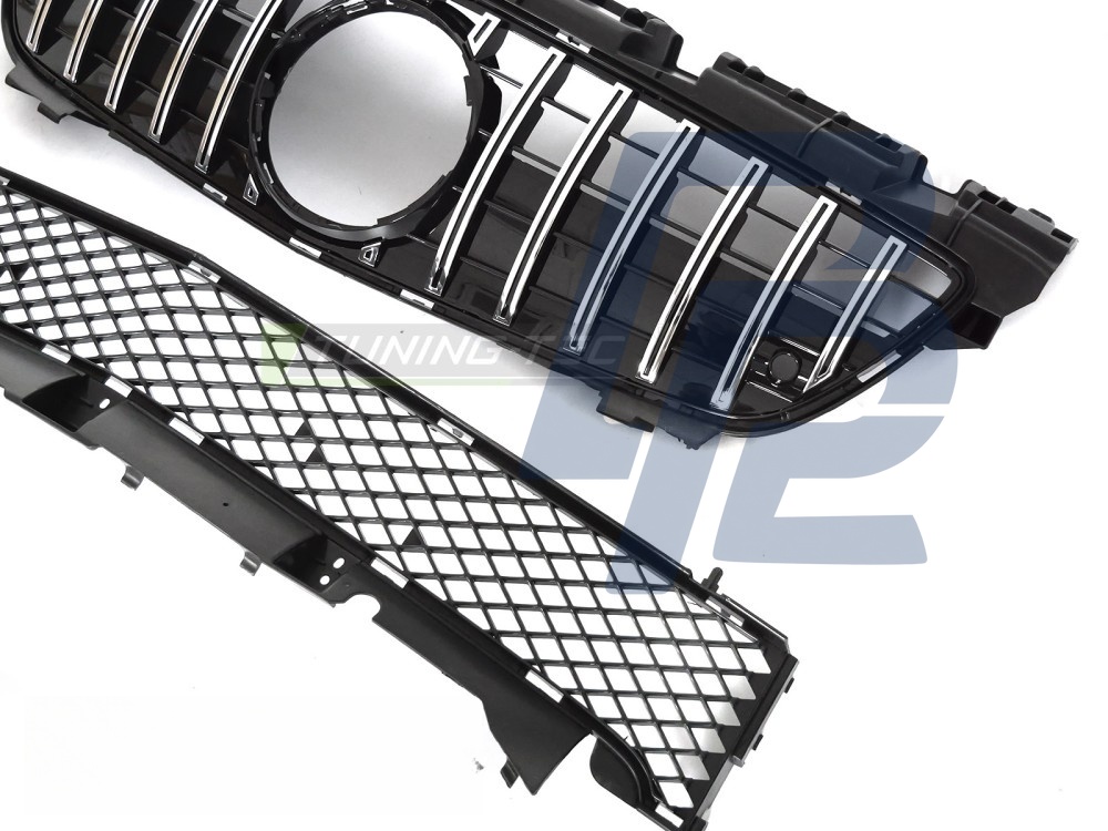 Grille Sport Black/Chrome for Mercedes SLK R172 2011–2015 - 3