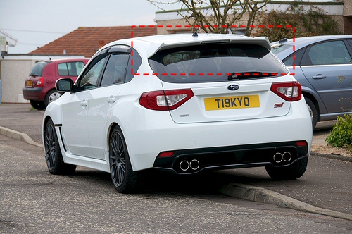 SUBARU IMPREZA WRX/STI HB 08+ STI STYLE REAR SPOILER FRP