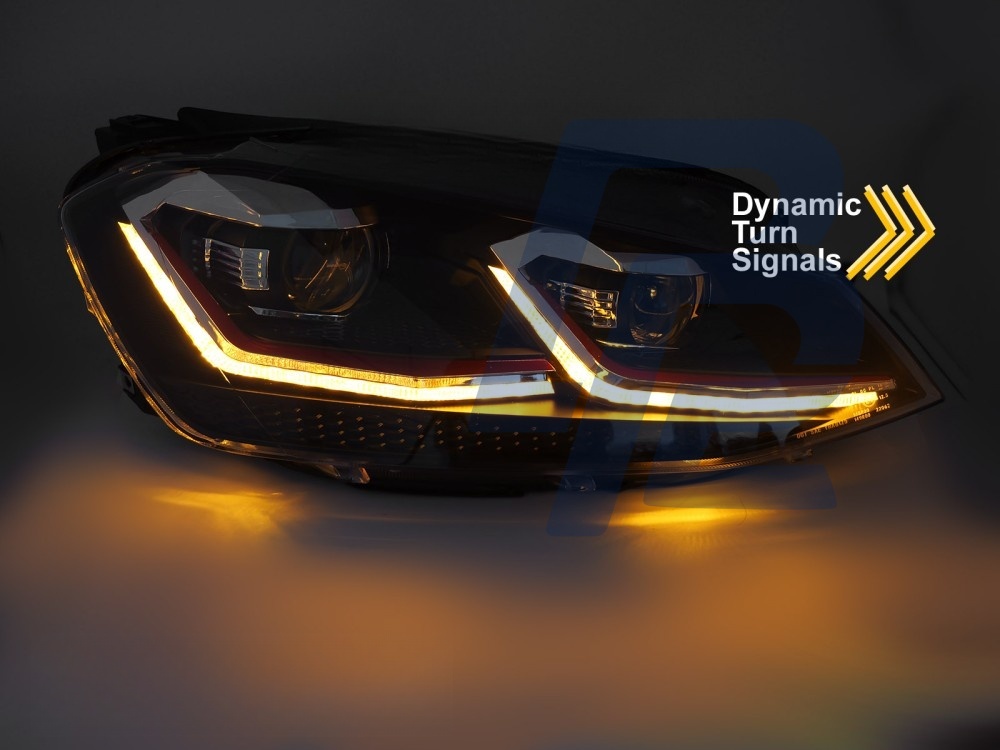 LED Headlights Red Sequential DRL for VW Golf VII 2013–2017 - 4