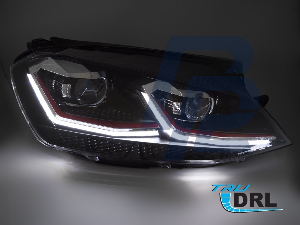 LED Headlights Red Sequential DRL for VW Golf VII 2013–2017 - 3